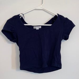 navy crop top